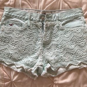 Hollister mint lace shorts SIZE 3